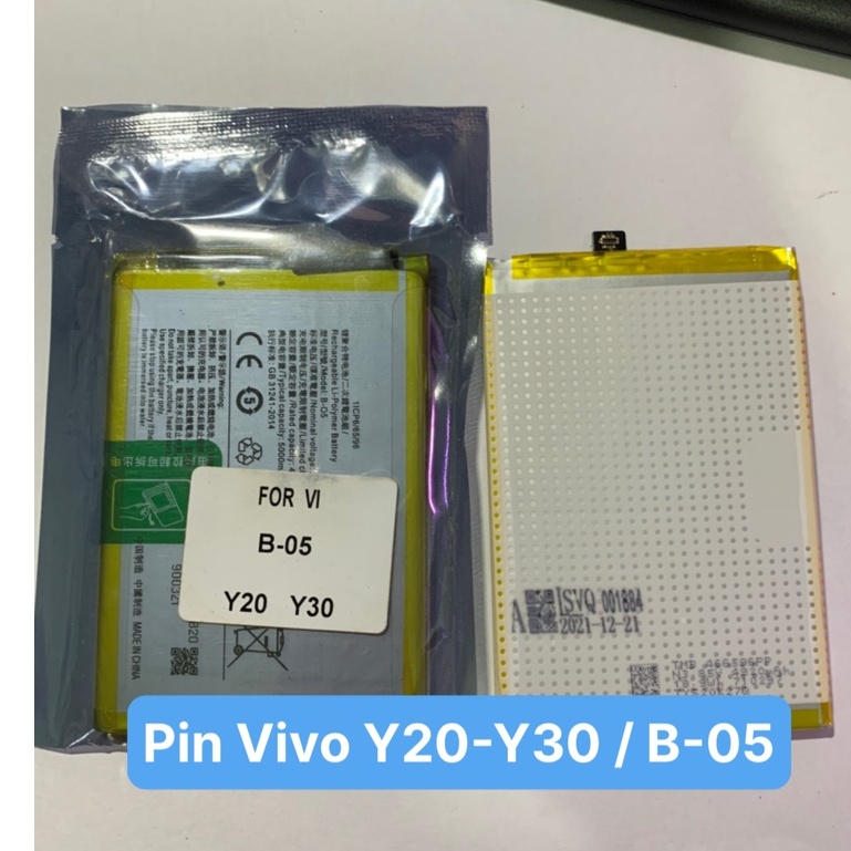 Pin zin vivo B-05 / vivo Y20 / Y30 / Y12s / 5000mAh