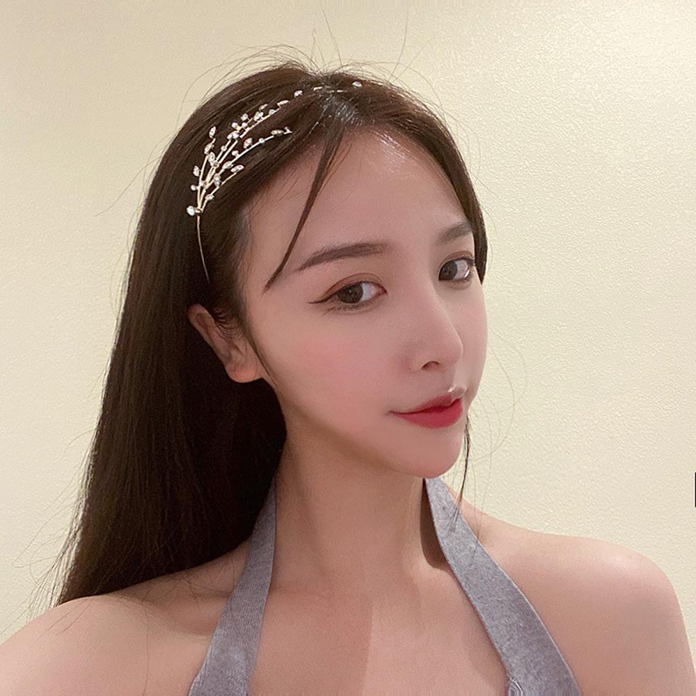 LILYES Băng Đô Cài Tóc Đính Đá Pha Lê Chống Trượt Thời Trang Cho Nữ