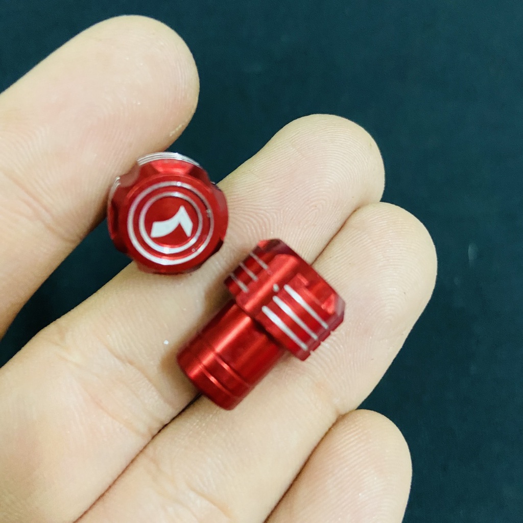 (CHÚ Ý) COMBO bộ van vòi xe máy cao cấp NHÔM CNC kèm 02 miếng tán VAN VÒI và 02 miếng cao su van vòi xe máy siêu chất