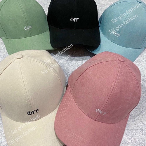 Mũ lưỡi trai | Nón kết thêu hình chữ OFF chất nỉ nhung cao cấp form unisex nam nữ SG118