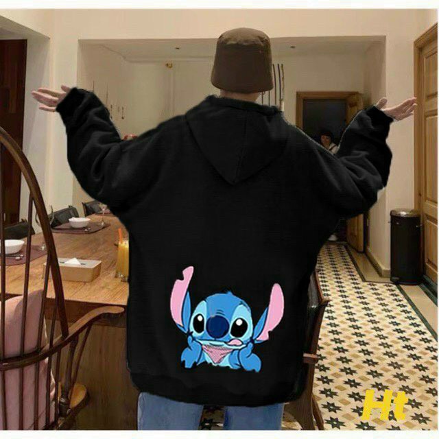 Áo Khoác Nỉ Ngoai Kiểu HÀn Hoodie Có Mũ In Chú Stitch Chống Tay Lè lưỡi Đáng Yêu TTSLA0586