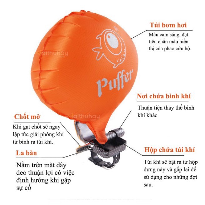 Phao cứu sinh khẩn cấp đeo tay Puffer Prevent Drowning - Retail Boss
