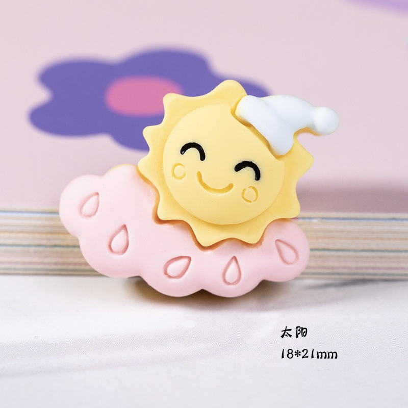Set 10 đám mây hoạt hình xinh xắn phụ kiện làm kẹp tóc