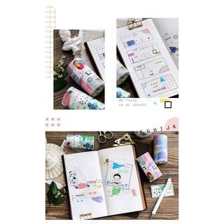 Băng dán Washi tape COLOR SERIES 8cm