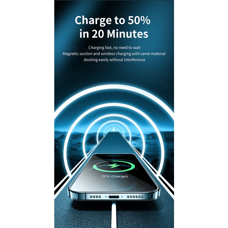 Ốp Lưng Sạc Từ Tính Trong Suốt MIPOW TEMPERED GLASS Dành Cho iPhone 13 Mini,13/ 13 Pro, 13 Pro Max - Hàng Chính Hãng