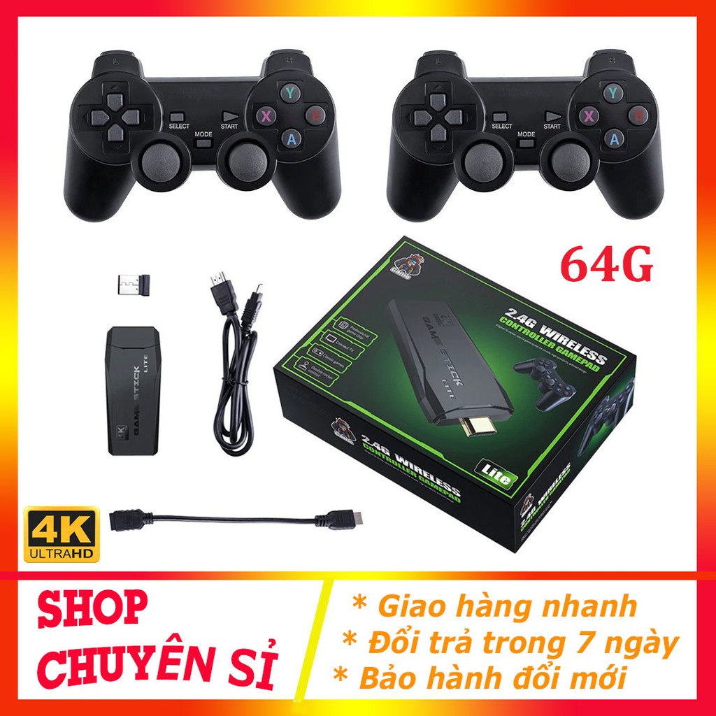 Máy chơi game cầm tay 4 nút HDMI 10000 trò Tặng thẻ 64GB trò chơi cổ điển PS1/Nitendo switch/FC Compact/FC BH 24 Tháng