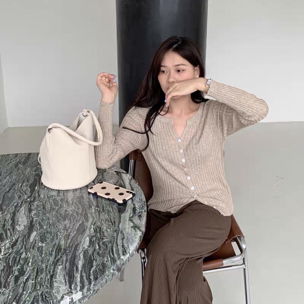 Quần nữ ống suông FM Style lưng cao chất vải tăm phong cách ulzzang Hàn Quốc đi học đi chơi chuẩn form 210707001