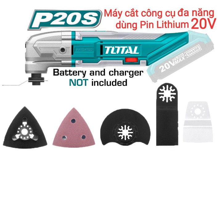 MÁY CẮT RUNG ĐA NĂNG DÙNG PIN TOTAL 20V TMLI2001