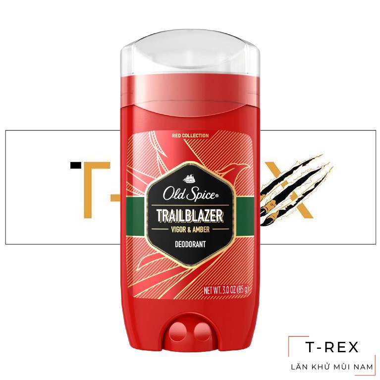 Lăn Khử Mùi Old Spice Red Collection Trailblazer Aluminum-Free 85Gr (Sáp Xanh)