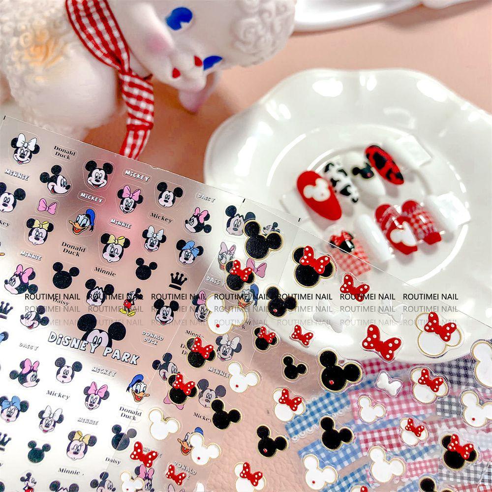 [Hàng mới về] Miếng dán móng tay thủ công nhiều họa tiết dễ thương có keo tự dính cho trẻ em