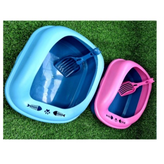 Khay vệ sinh cho mèo M130 hình xương cá + xẻng