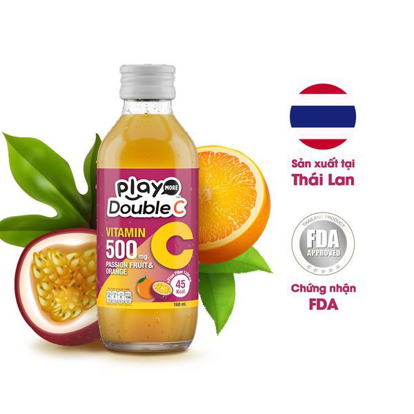 Nước giải khát Play More Double C chai 160ml