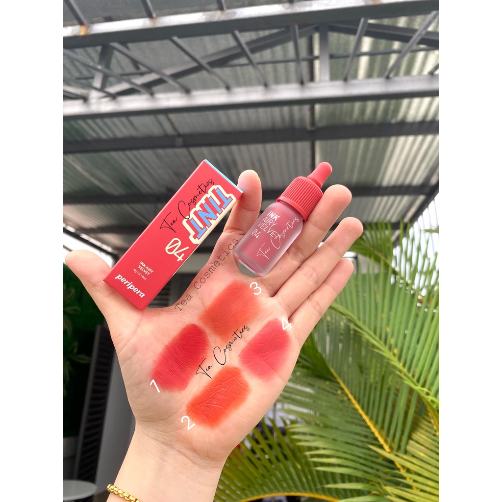 Son Kem Peripera Ink Airy Velvet Lip Tint màu 1-2-3-4