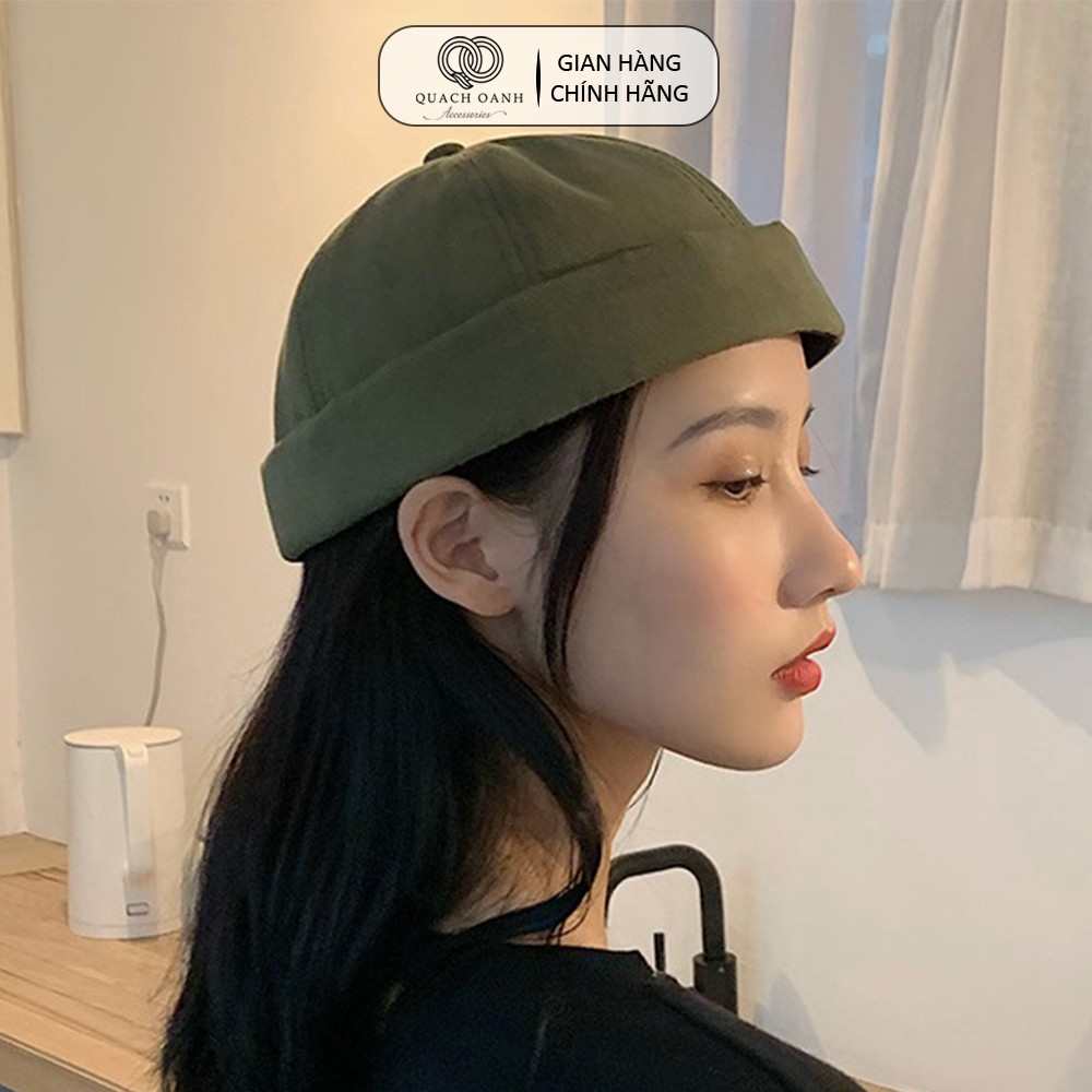 Mũ quả dưa địa chủ beanie unisex QO ACESSORIES không vành họa tiết cá MU61