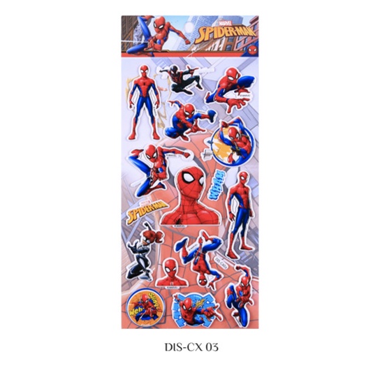 Sticker 3D chống thấm NGƯỜI NHỆN SPIDERMAN SIÊU ANH HÙNG dán cho bé đồ chơi dán giải trí