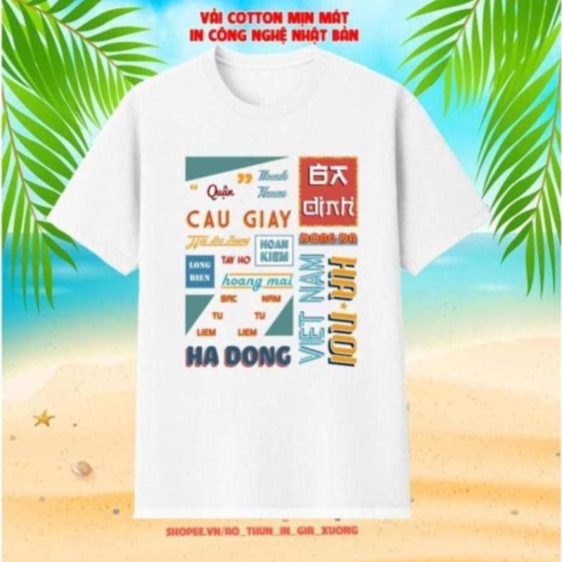 Áo thun tôi yêu hà nội, tôi yêu thủ đô, vải cotton mát mịn, cục phong cách, áo thun nam nữ 2021