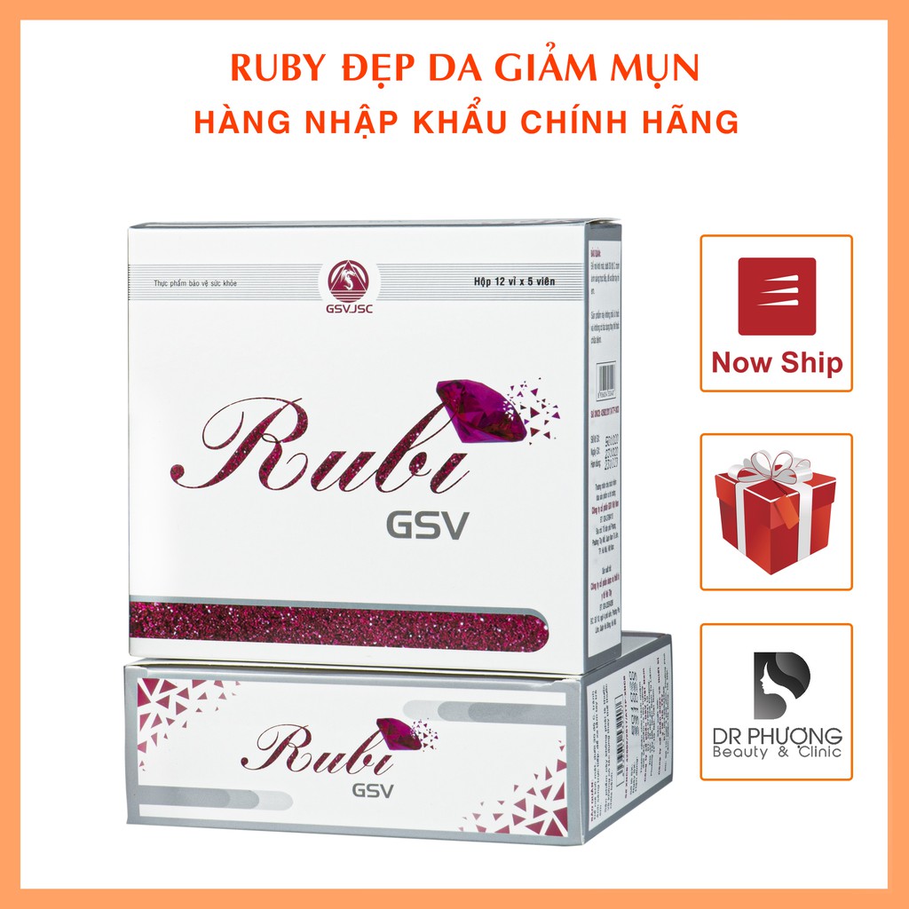 [CHÍNH HÃNG] Viên uống hỗ trợ làm đẹp da Rubi GSV | Thế Giới Skin Care