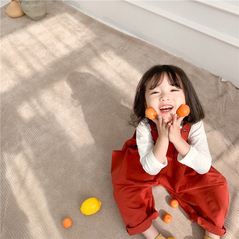 Very cute girls' bib pants casual fashion trendy