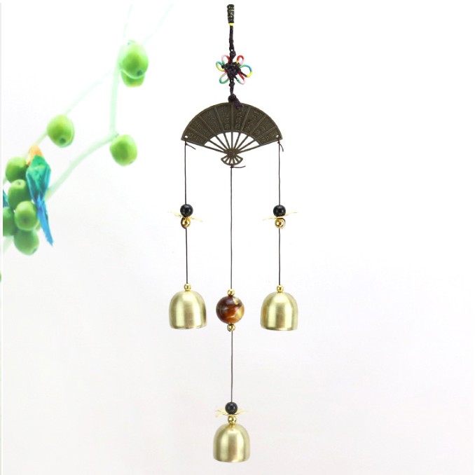 Chuông gió phong thủy và trang trí hình quạt VG27