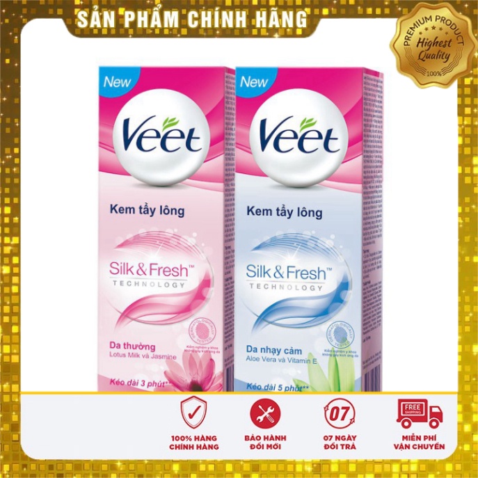 [Chính hãng] Kem tẩy lông VEET 50gr - Tẩy Lông Siêu Sạch An toàn cho d