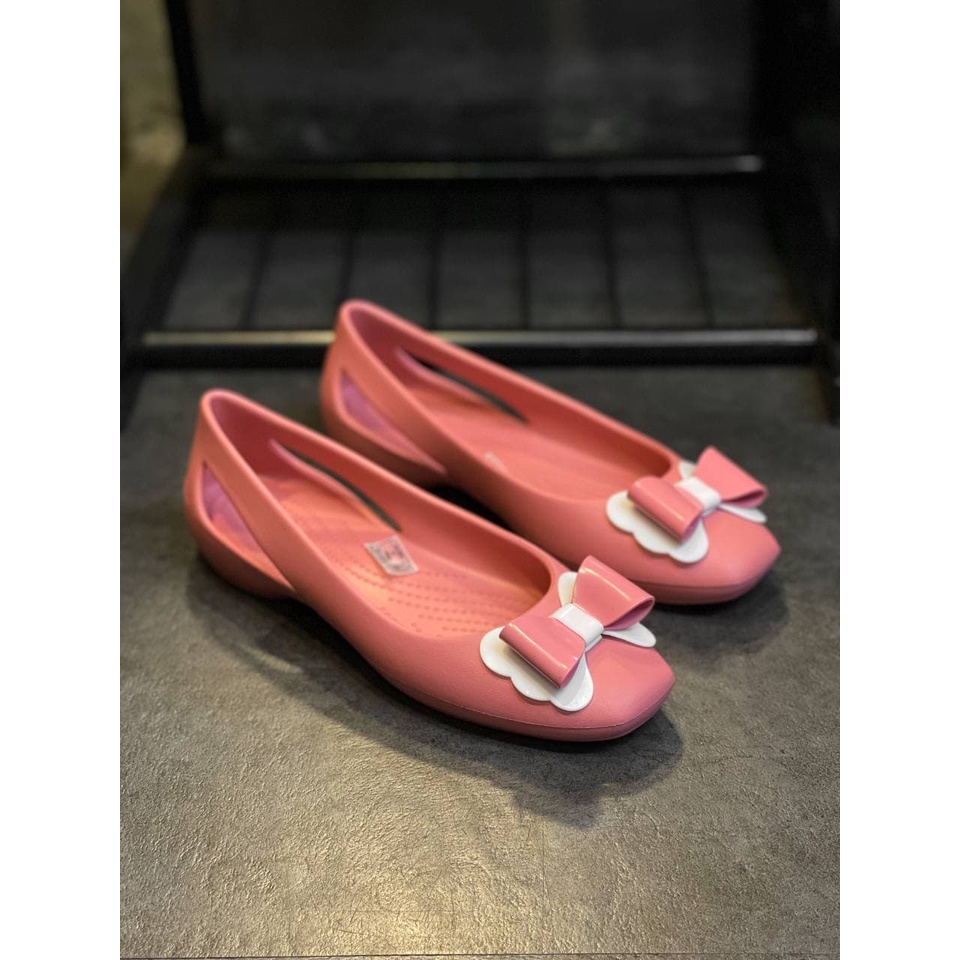 Giày Cross Búp Bê Sloane Flat 2 Chính Hãng, Đúc Nguyên Đôi, Giày Đi Mưa Size 35 36 37 38 39 - Sấu Vui Vẻ