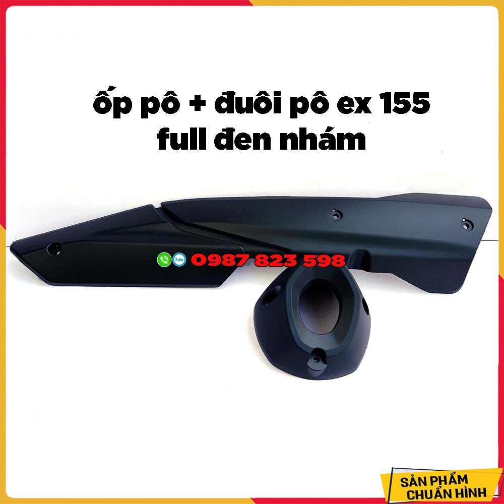 Ốp Pô Exciter 155 , Exciter 150 Đen Nhám Full - Ốp Pô Ex 155 / 150 Đen Nhám Huyền Thoại