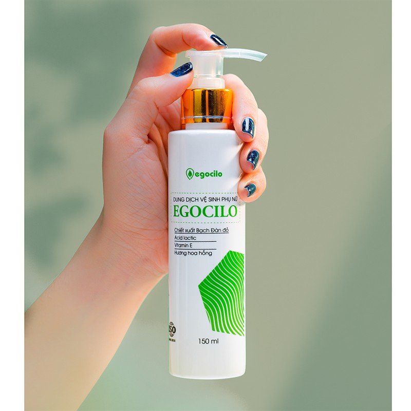 Dung dịch vệ sinh phụ nữ EGOCILO an toàn thân thiện se khít trắng hồng tự nhiên 150ml