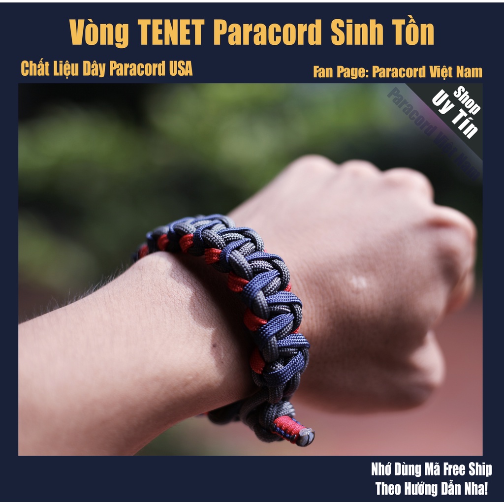 Vòng tay 🟥TENET🟦  Paracord Sinh Tồn