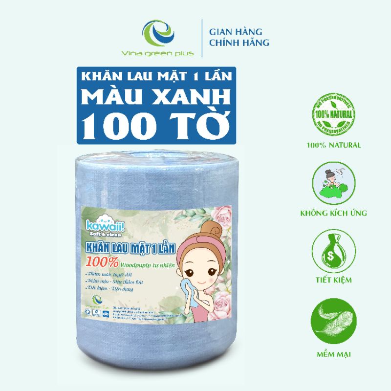 Khăn mặt khô Kawaii dùng 1 lần lau khô, lau ướt - khăn lau mặt dùng 1 lần - khăn đắp toner