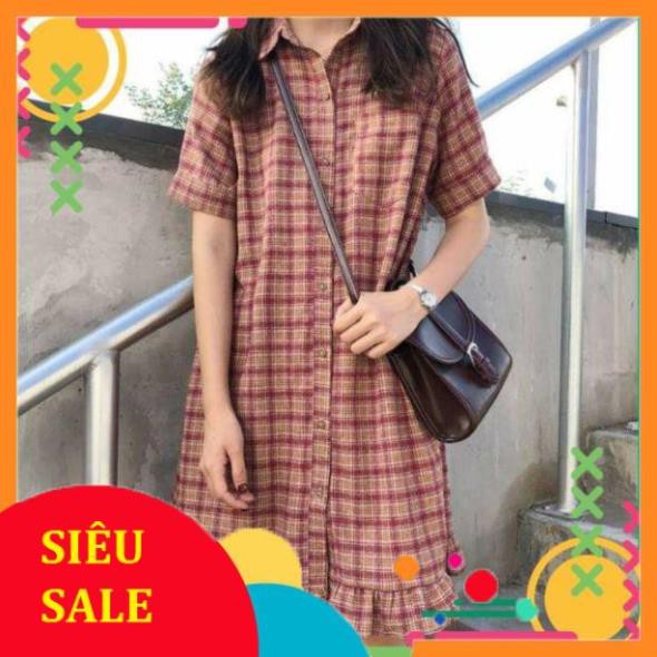 VÁY KẺ SUÔNG CARO ĐUÔI CÁ (CÓ SẴN SỈ LẺ) - (Sp sẵn)