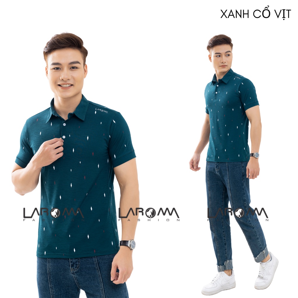 Áo polo nam thể thao họa tiết Laroma