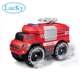 Đồ chơi duka - xe cứu hỏa kết hợp ánh sáng và âm thanh no. 832334