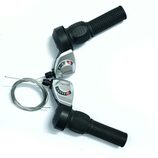 Tay đề xe đạp vặn 3x7 cấp sang đĩa líp mặt số