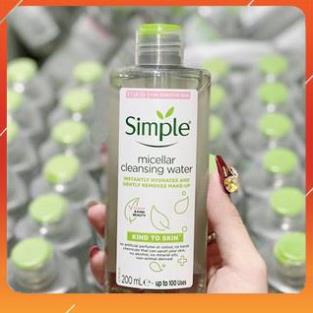 [CHÍNH HÃNG] Nước tẩy trang Simple Kind to Skin Micellar Cleansing Water 200ML