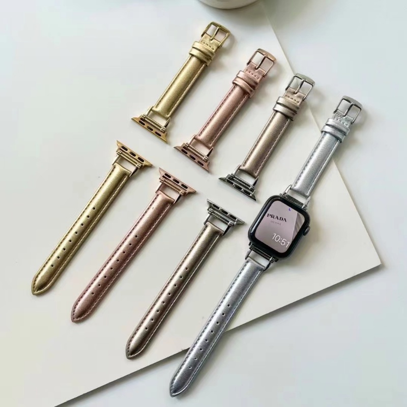 Dây Đeo Bằng Da Chất Lượng Cao Cho iWatch series 8 49mm 7 41mm 45mm 6 SE 5 4 3 2 1 44mm 38mm 42mm 40mm