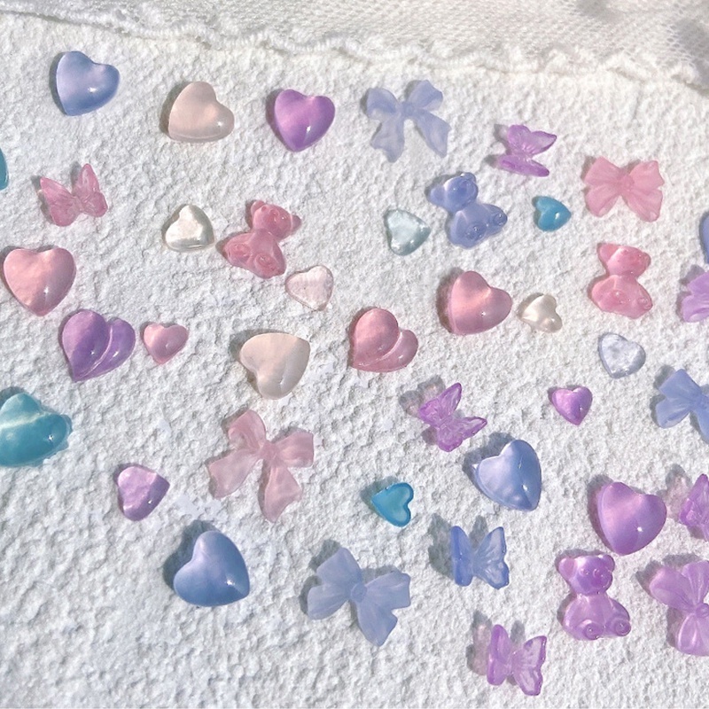 Hộp Phụ Kiện 3D Trong Suốt Trang Trí Móng Tay 7 Ô Xinh Xắn