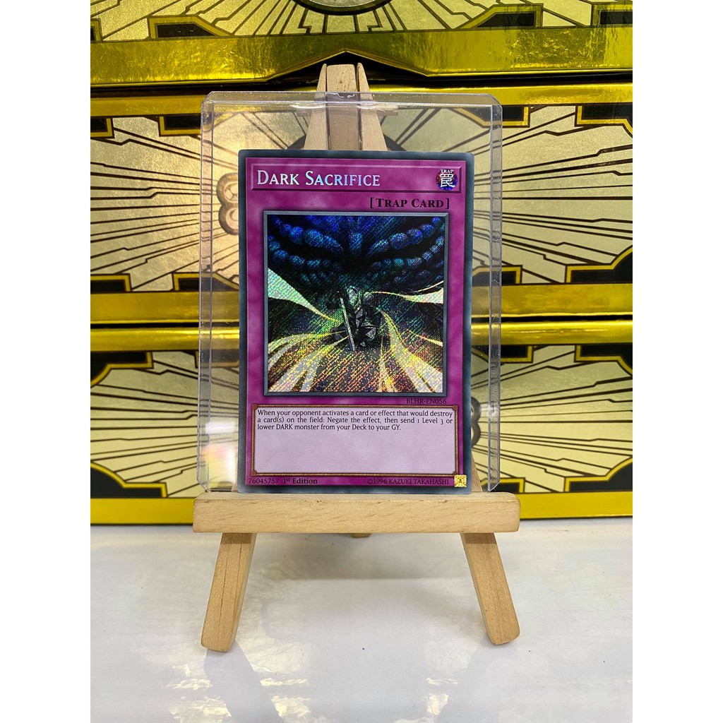 [ Dưa Hấu Yugioh ] Lá bài thẻ bài Dark Sacrifice - Secret Rare - Tặng bọc bài nhựa bảo quản