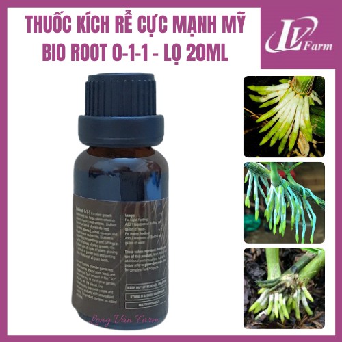 Thuốc Kích Rễ Mỹ BIO ROOT - 20ml - Phân Bón Hữu Cơ Kích Thích Ra Rễ Cực Mạnh Dùng Cho Hoa Lan, Cây Cảnh