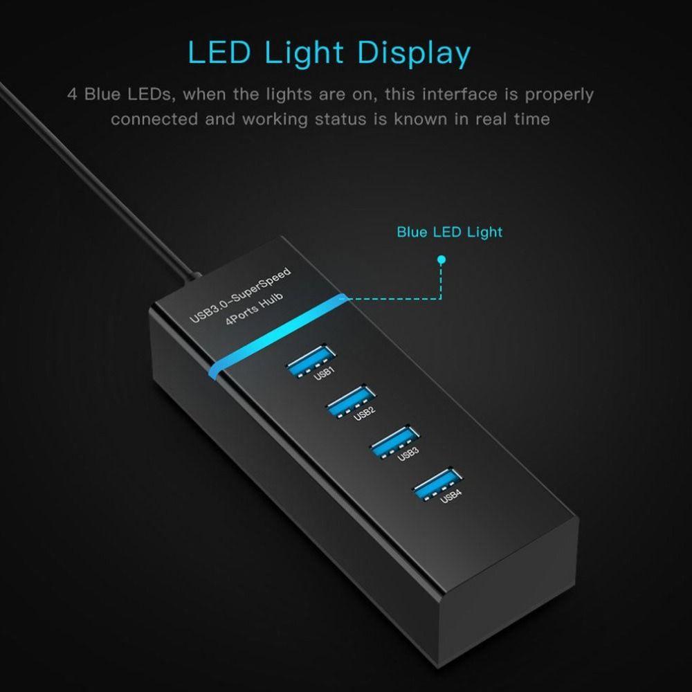 Bộ Chia 4 Cổng USB 3.0 5Gbps Thông Dụng Cho Máy Tính / Laptop