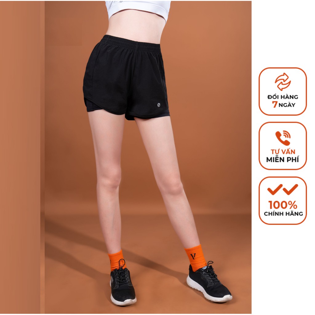 Quần Short Nữ Thể Thao Livan Sport 2 Lớp Cắt Laser