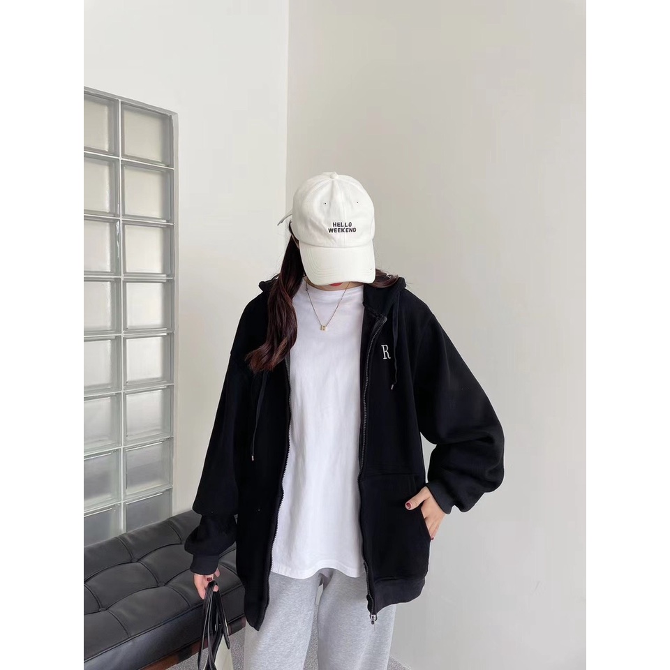 Áo khoác nỉ hoodie form rộng dày dặn có mũ trơn Unisex  FREESIZE HNDAKN01 | BigBuy360 - bigbuy360.vn