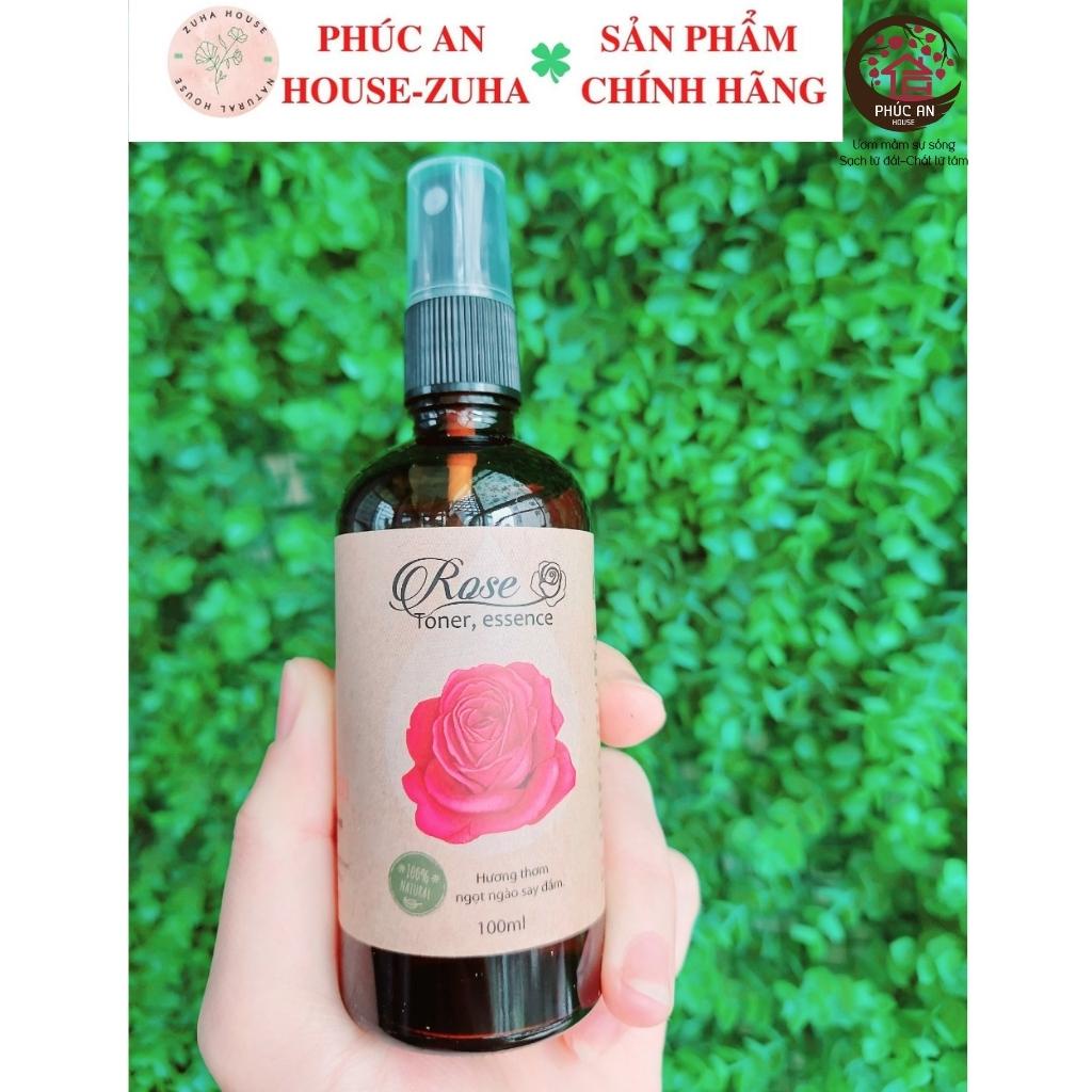 Tinh Chất Nước Hoa Hồng Phúc An House - Toner Thiên Nhiên Dưỡng Da Xịt Cấp Ẩm Dành Chăm Sóc Da Nhạy Cảm Dung Tích 100ml
