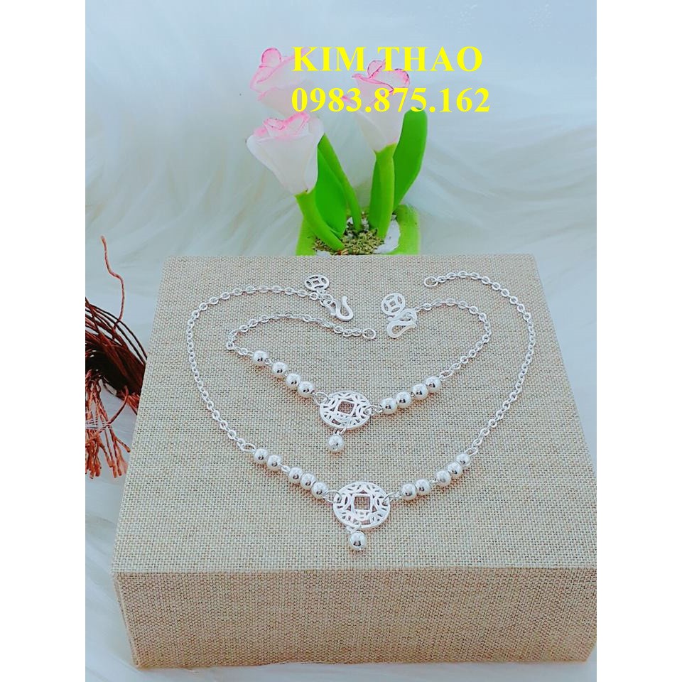 Bộ lắc tay + lắc chân đồng xu kim tiền | BigBuy360 - bigbuy360.vn