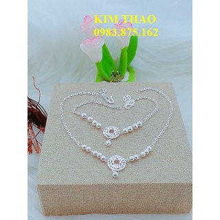 Bộ lắc tay + lắc chân đồng xu kim tiền