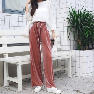 Quần nhung suông chất đẹp ( coi kĩ ảnh thật phía cuối )