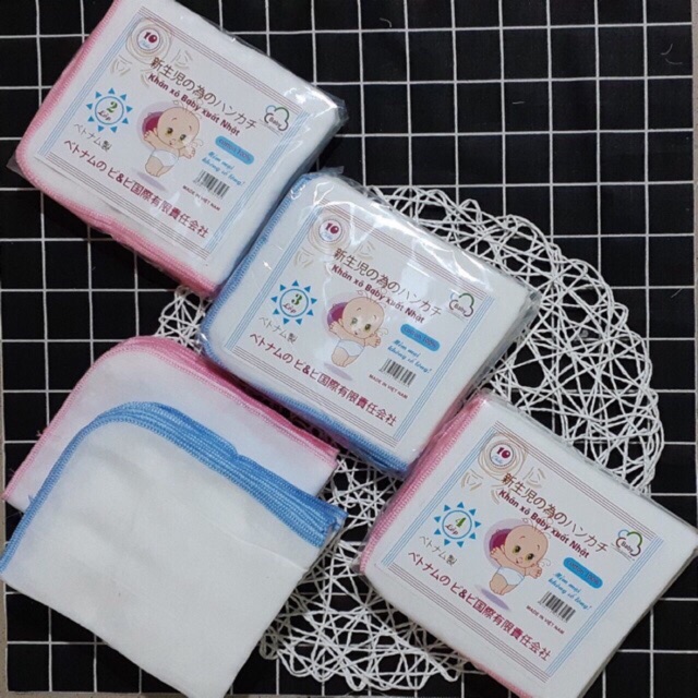 Khăn sữa mềm cho bé set 10 cái