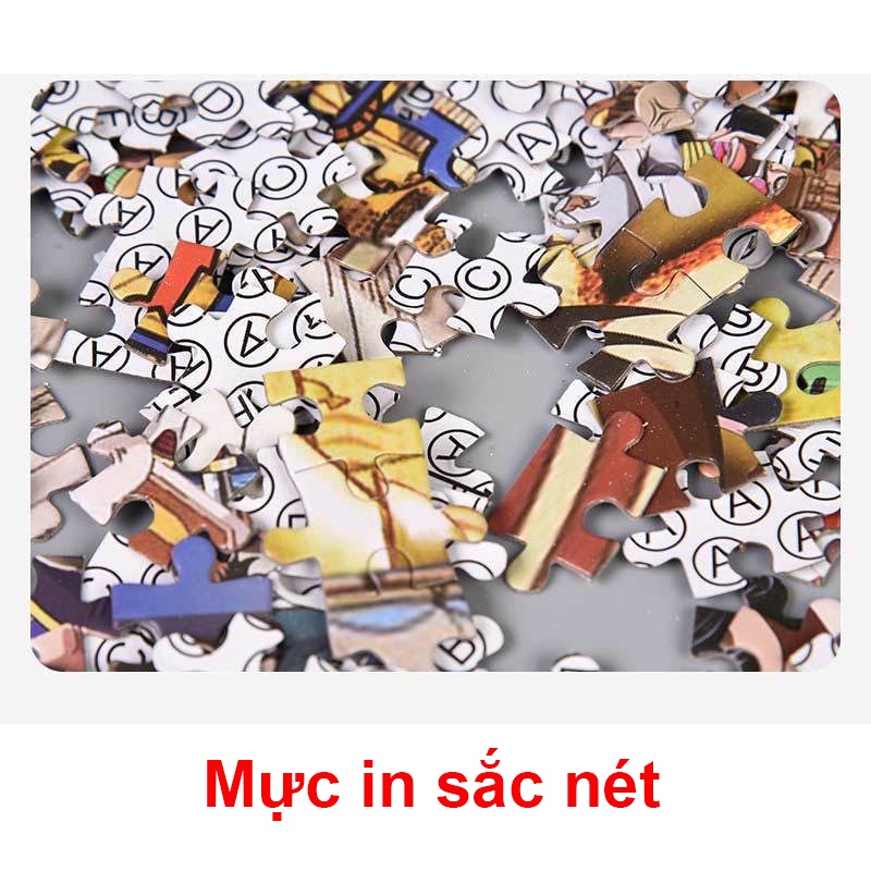 Tranh ghép xếp hình 1000 mảnh hươu - Đồ chơi phát triển tư duy quà tặng ý nghĩa. Kích thước: 75x50 cm
