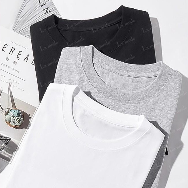 Áo Thun Trơn Basic Unisex Thời Trang Cho Nam Nữ - La mode