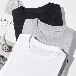 Áo Thun Trơn Đen Trắng Unisex Basic Vải Cotton Thời Trang Cho Nam Nữ - La mode