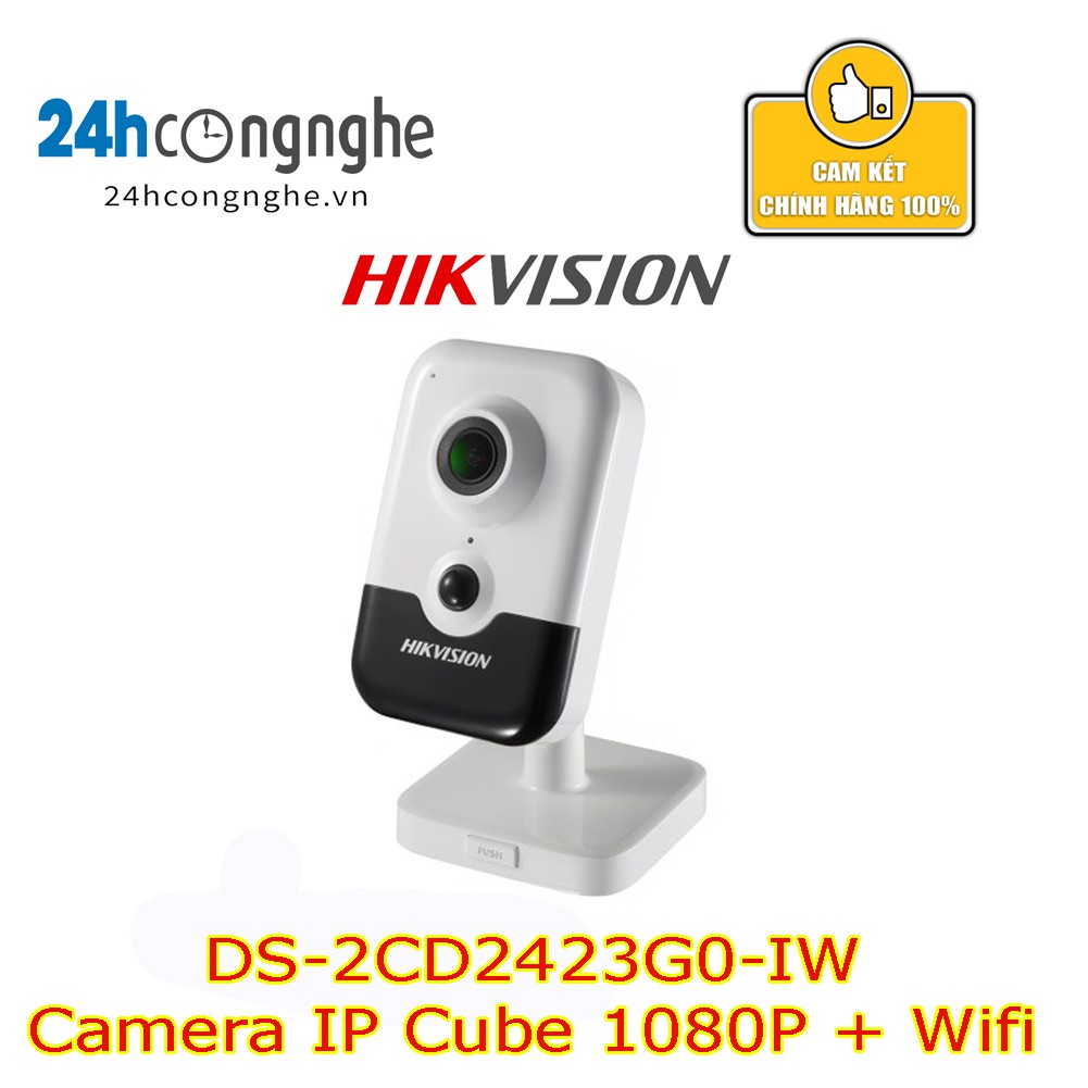 Camera Hikvision IP Cube DS-2CD2423G0-IW chuẩn nén H.265+ Wifi Chính Hãng